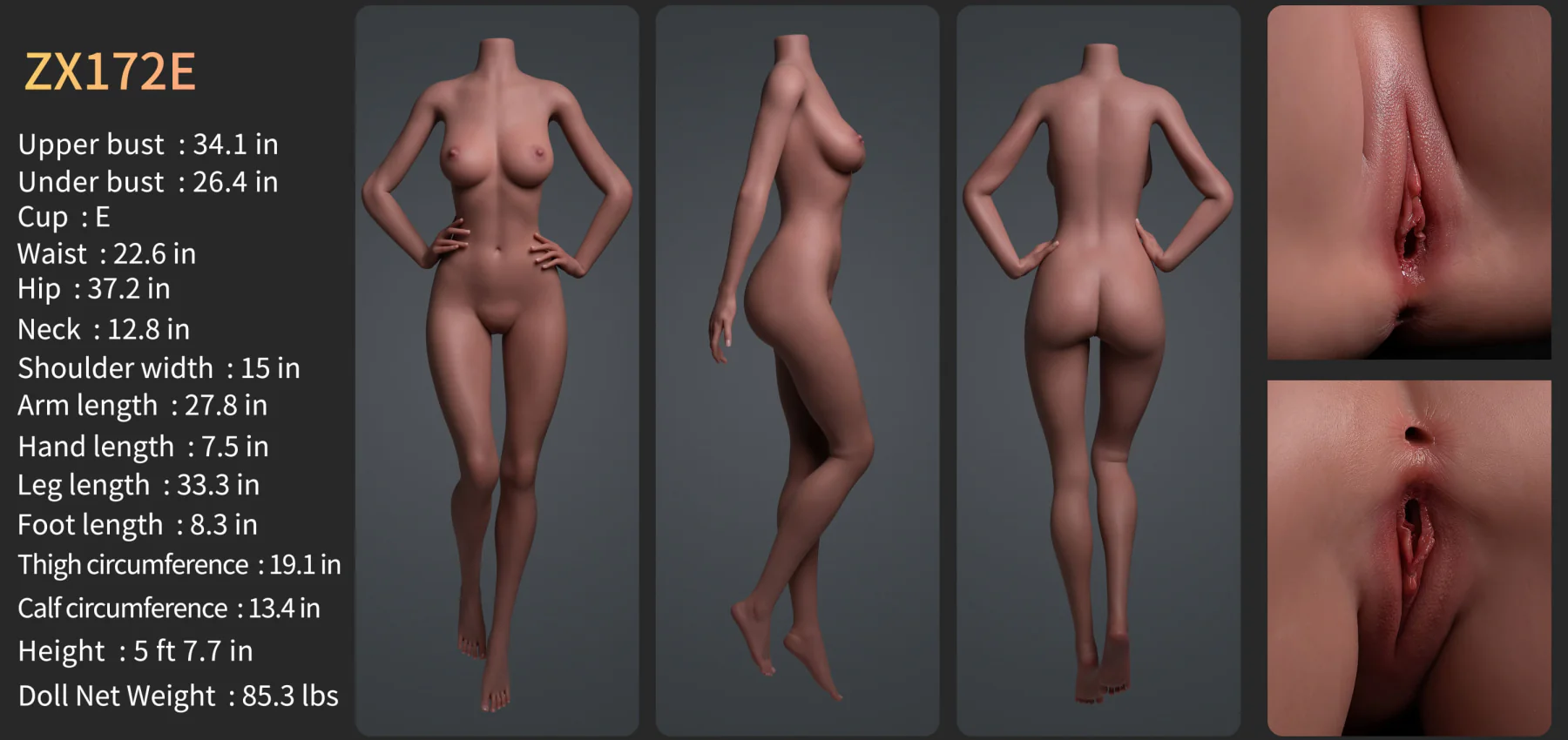 Halsey Premium Silicone Head (Movable Jaw) + SLE Body Sex Doll - ZELEX® [USA STOCK] - Image 36