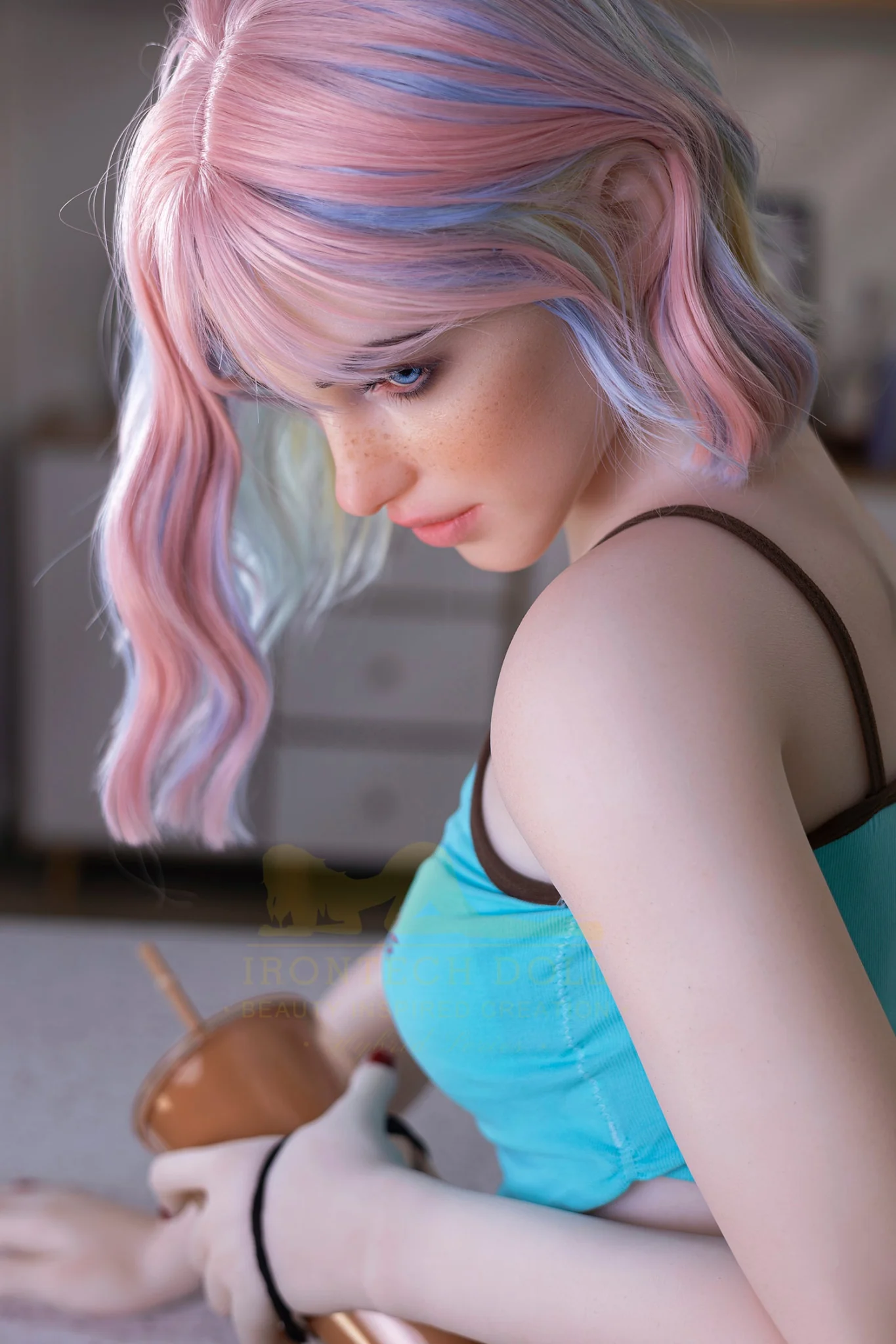 Heidi 162cm(5ft3) A-Cup  Hybrid Silicone Head + TPE Body hybrid sex doll- Irontech Doll® - Image 15