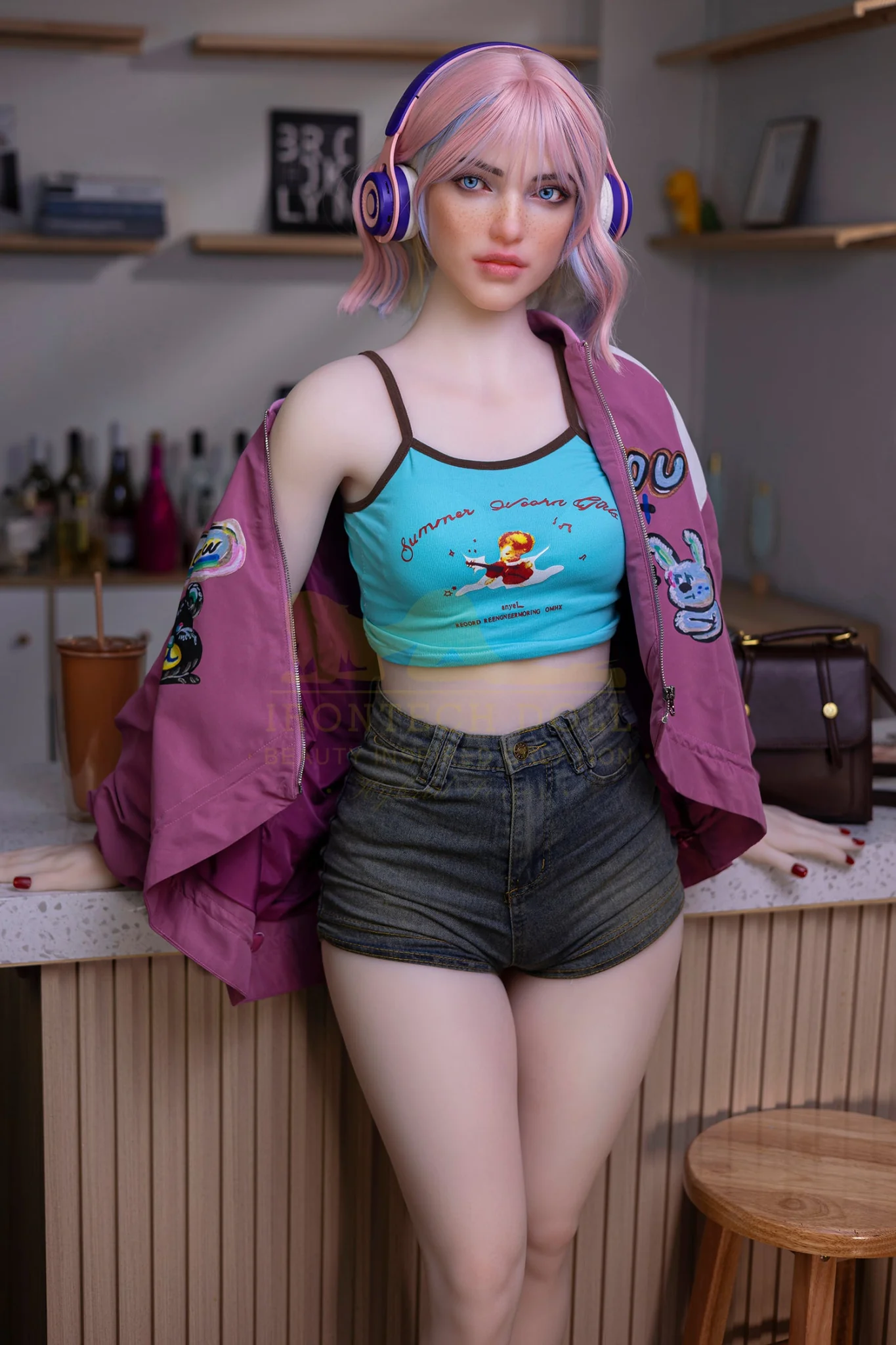 Heidi 162cm(5ft3) A-Cup  Hybrid Silicone Head + TPE Body hybrid sex doll- Irontech Doll® - Image 4