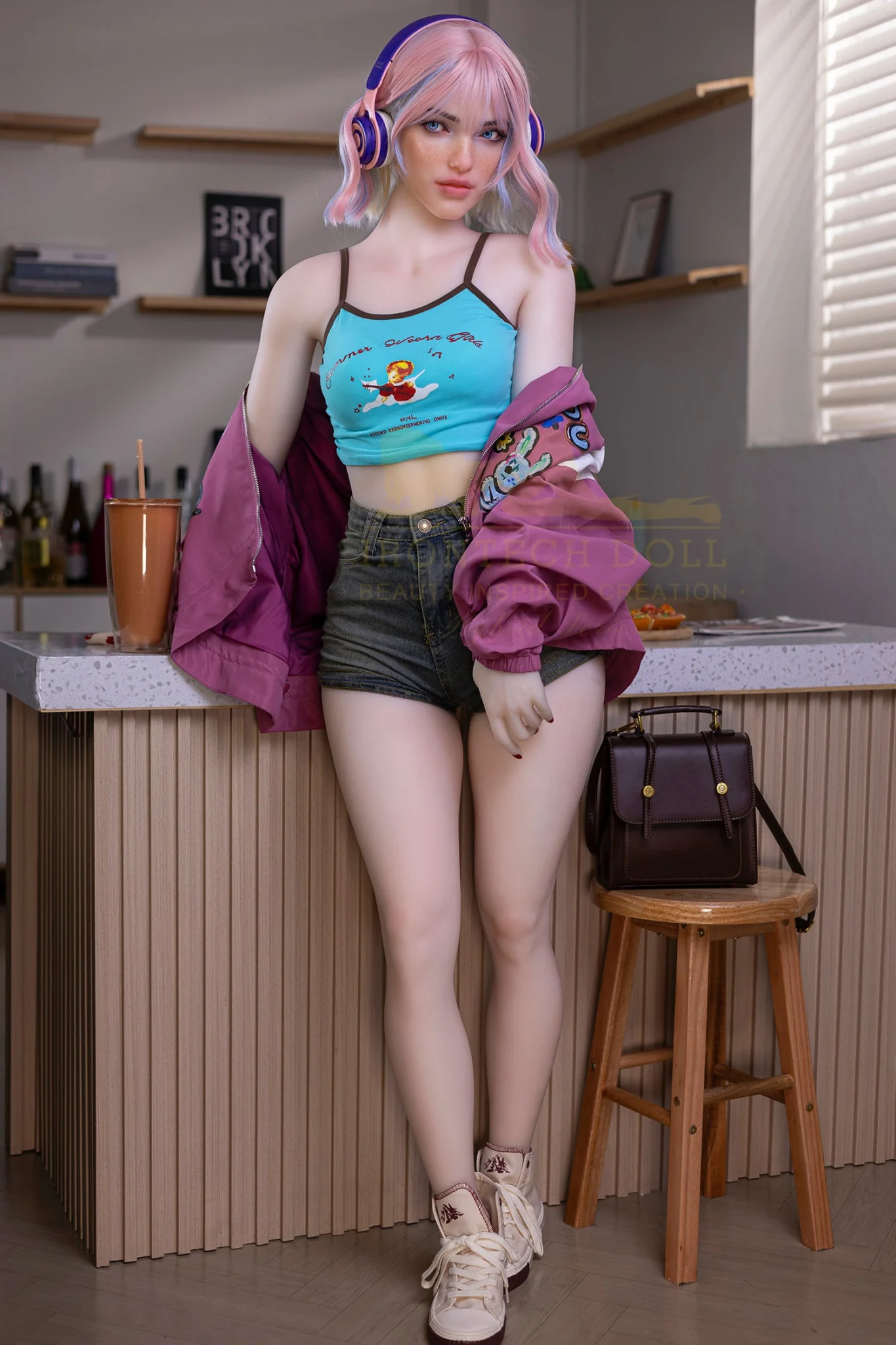 Heidi 162cm(5ft3) A-Cup  Hybrid Silicone Head + TPE Body hybrid sex doll- Irontech Doll® - Image 7