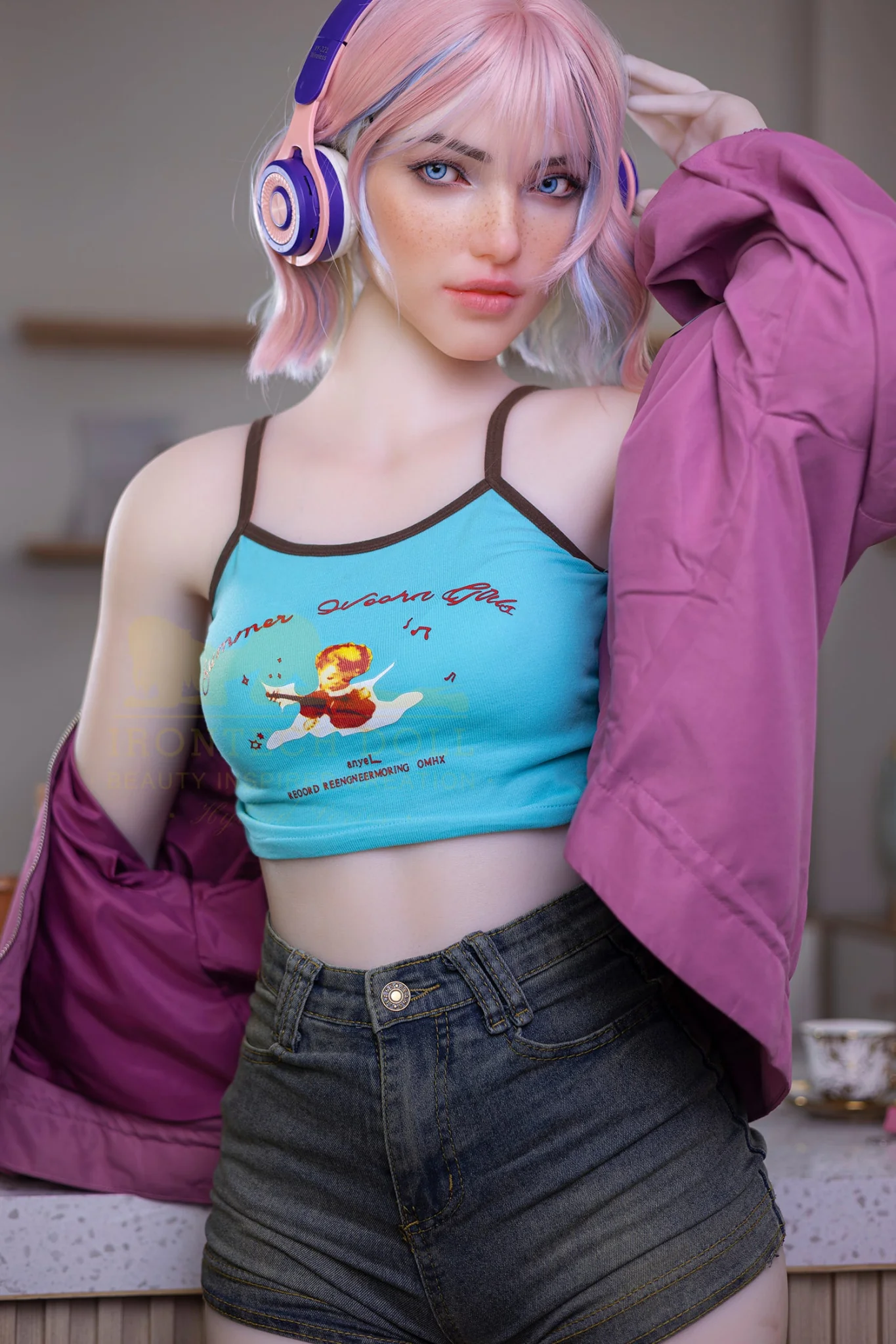 Heidi 162cm(5ft3) A-Cup  Hybrid Silicone Head + TPE Body hybrid sex doll- Irontech Doll® - Image 8