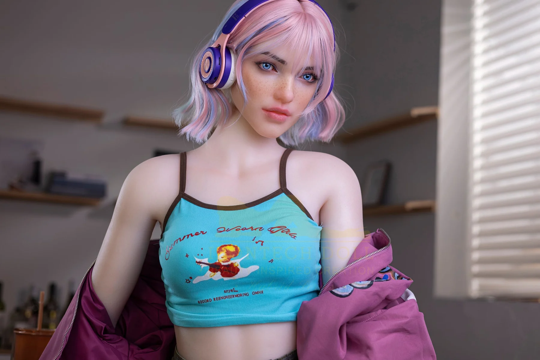 Heidi 162cm(5ft3) A-Cup  Hybrid Silicone Head + TPE Body hybrid sex doll- Irontech Doll® - Image 9