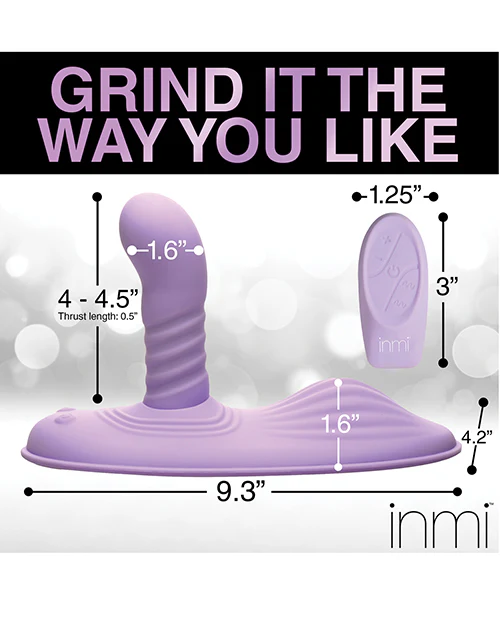 Inmi Thrust N' Grind Thrusting & Vibrating Silicone Grinder - Purple - Image 3