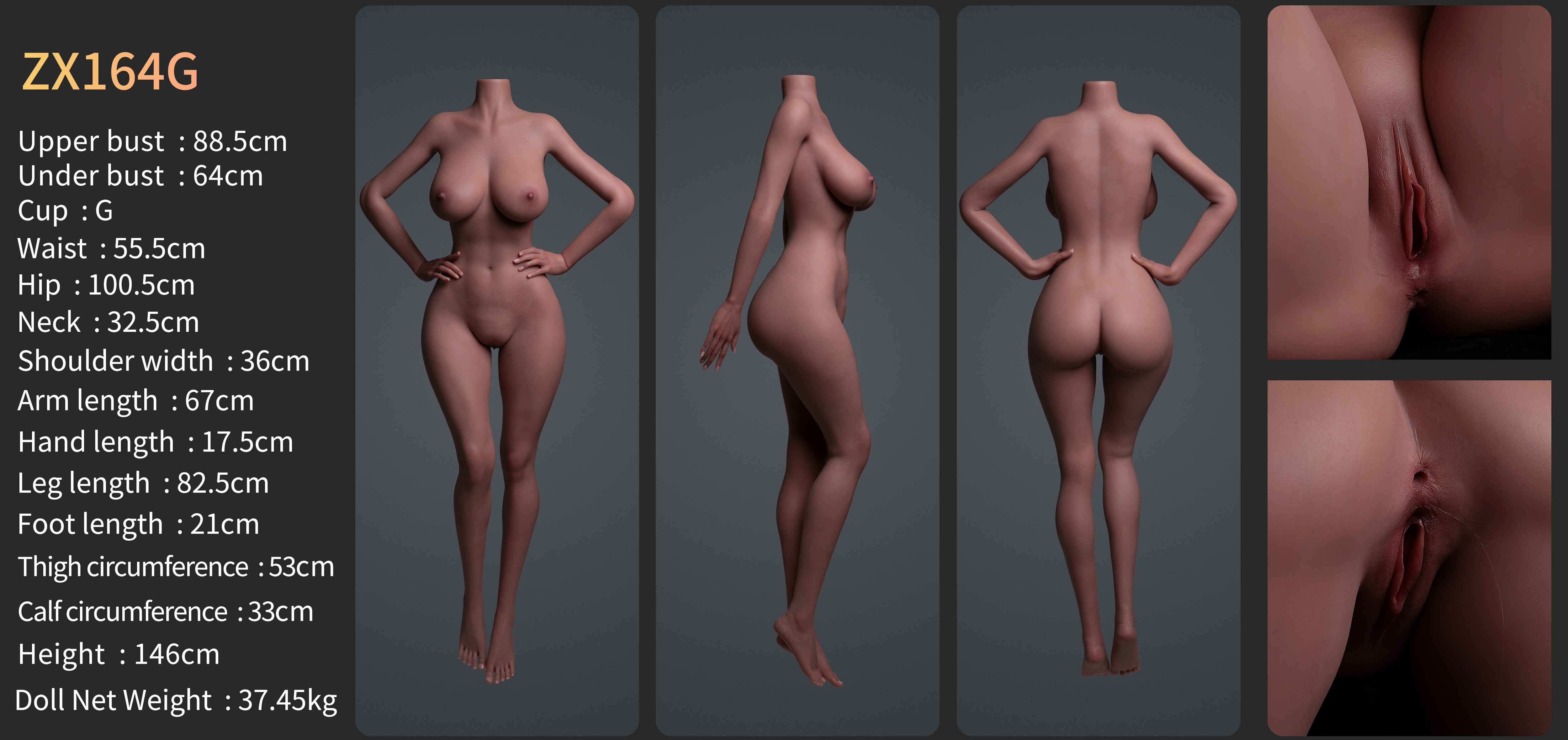 Ivy Premium Silicone Head (Movable Jaw + Implanted Hair) + SLE Body Sex Doll - ZELEX® [USA STOCK] - Image 25