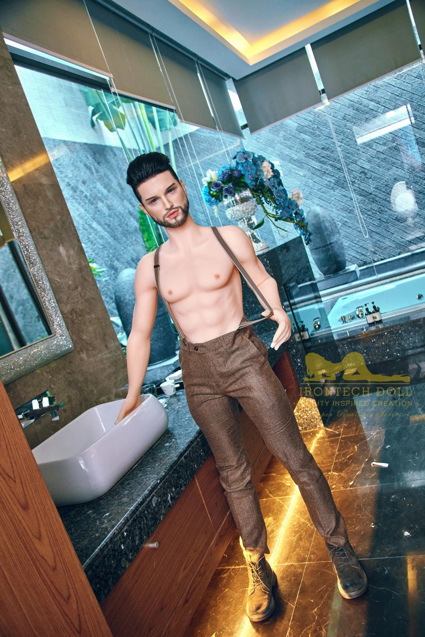 Kevin 162cm(5ft3) TPE body and silicone head Hybrid Male Sex Doll - Iron Tech Doll - Image 31