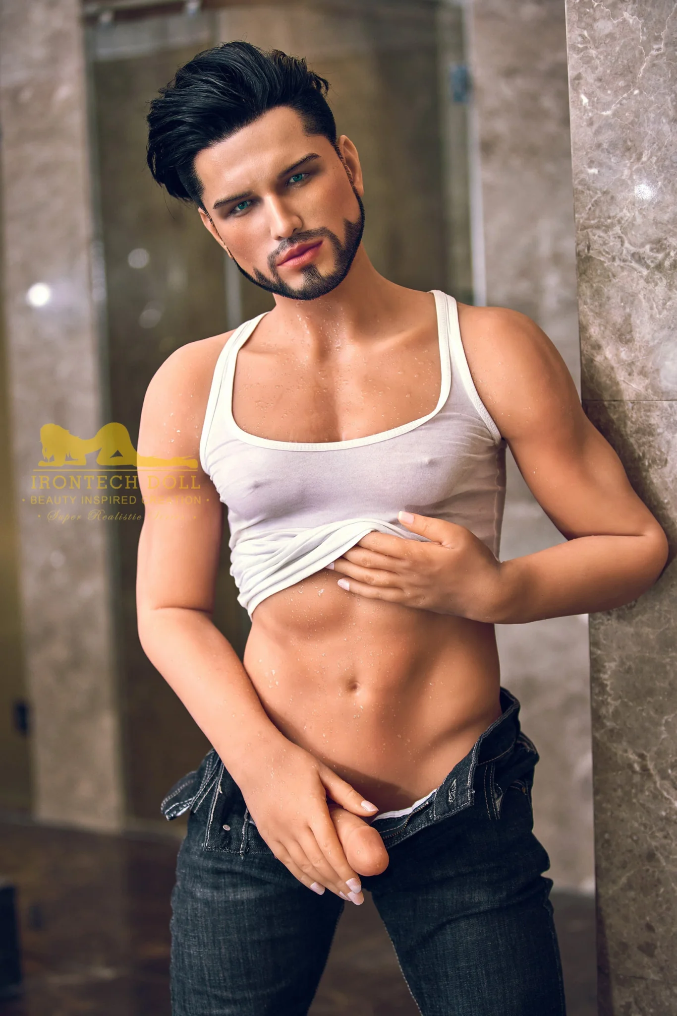 Kelvin 162cm(5ft3) TPE body and silicone head Hybrid Male Sex Doll - Iron Tech Doll - Image 15
