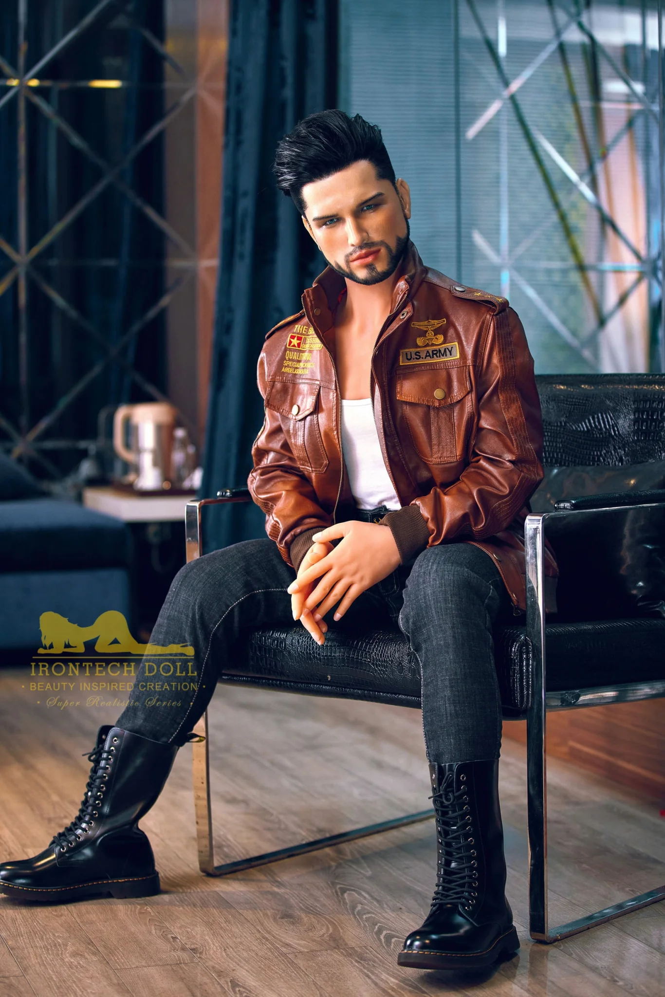 Kelvin 162cm(5ft3) TPE body and silicone head Hybrid Male Sex Doll - Iron Tech Doll - Image 7