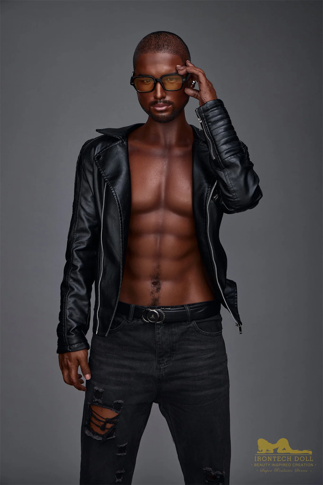 Kevin 170cm(5ft7)  Ebony Silicone Male Sex Doll - IronTech Doll® - Image 15