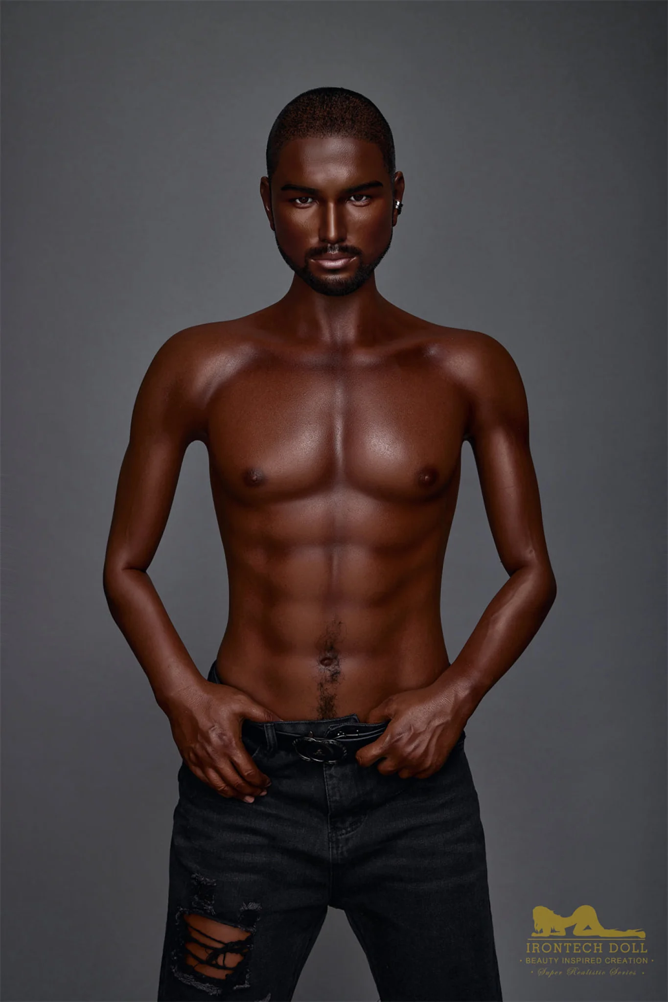 Kevin 170cm(5ft7)  Ebony Silicone Male Sex Doll - IronTech Doll® - Image 20