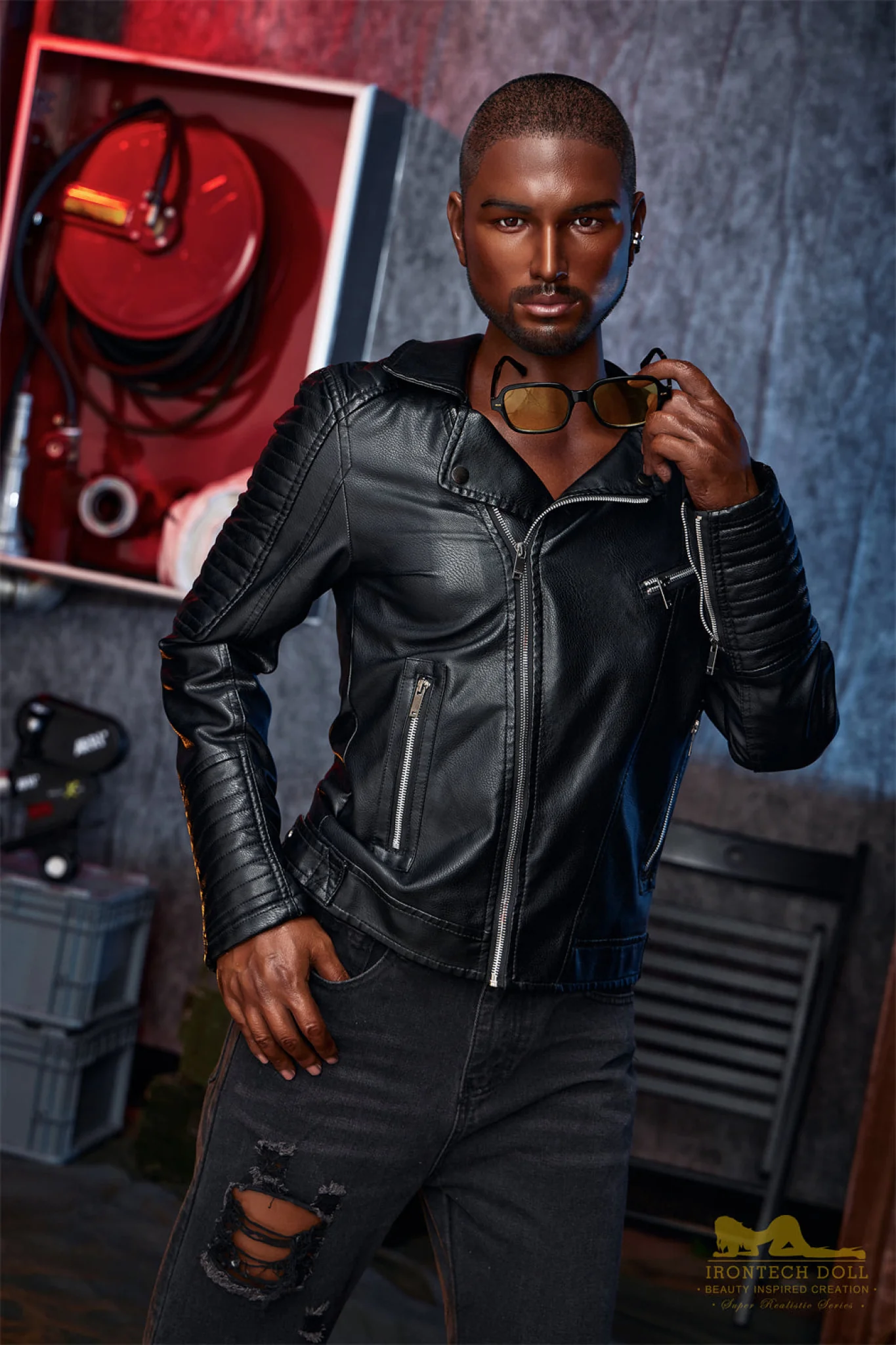Kevin 170cm(5ft7)  Ebony Silicone Male Sex Doll - IronTech Doll® - Image 3