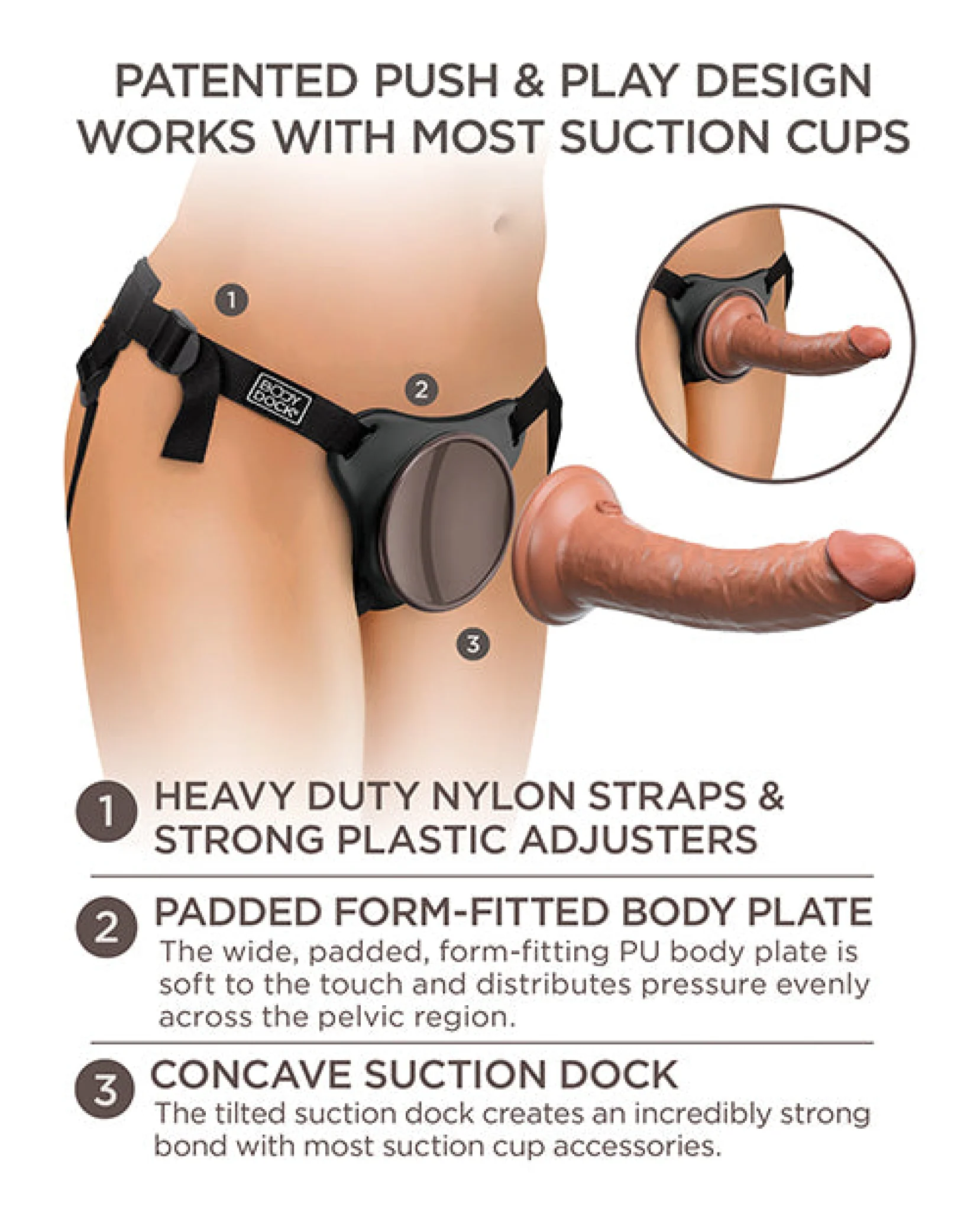 King Cock Elite Comfy Silicone Body Dock Kit - Image 2
