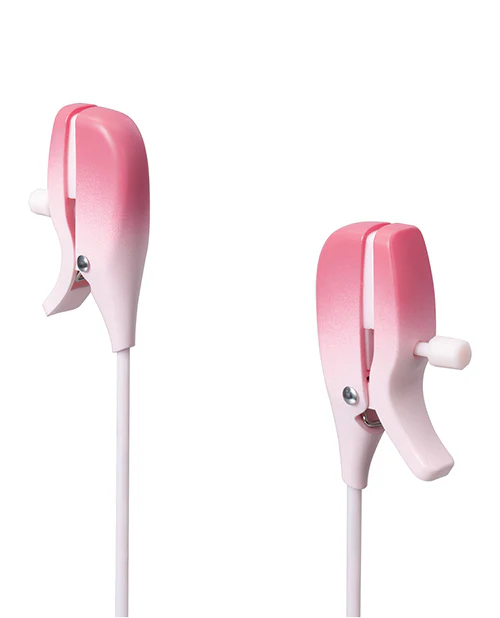 Lovense Gemini Vibrating Nipple Clamps - Pink - Image 2