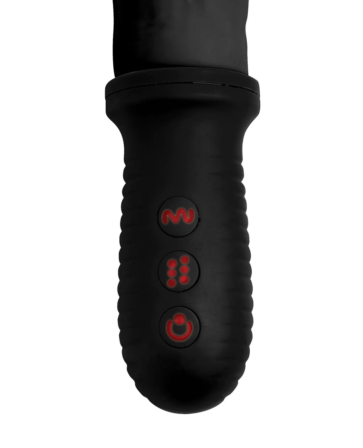 Master Series 8X Auto Pounder Vibrating & Thrusting Dildo w/Handle - Black - Image 4