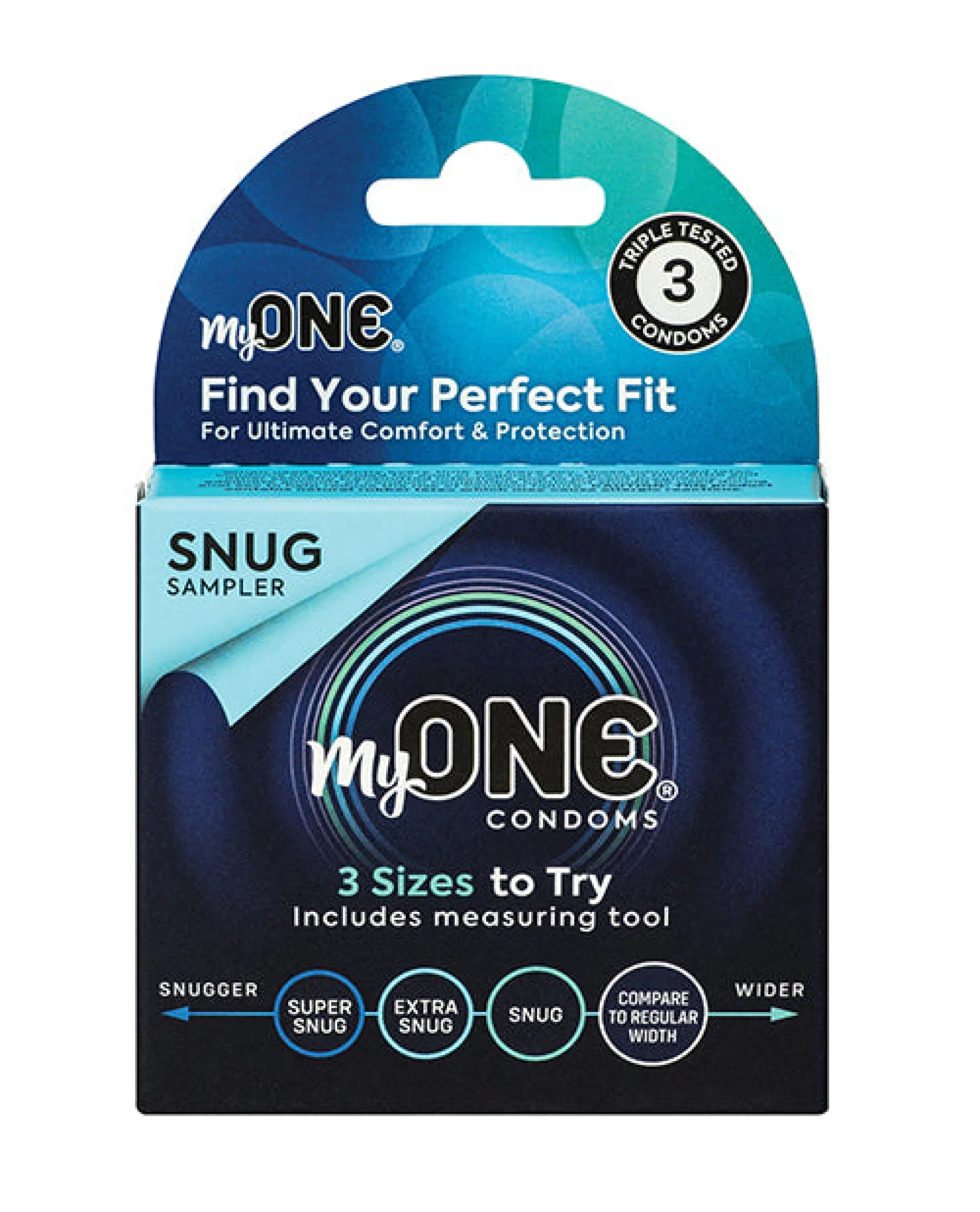 My One Snug Sampler Condoms - Pack of 3 - Image 2