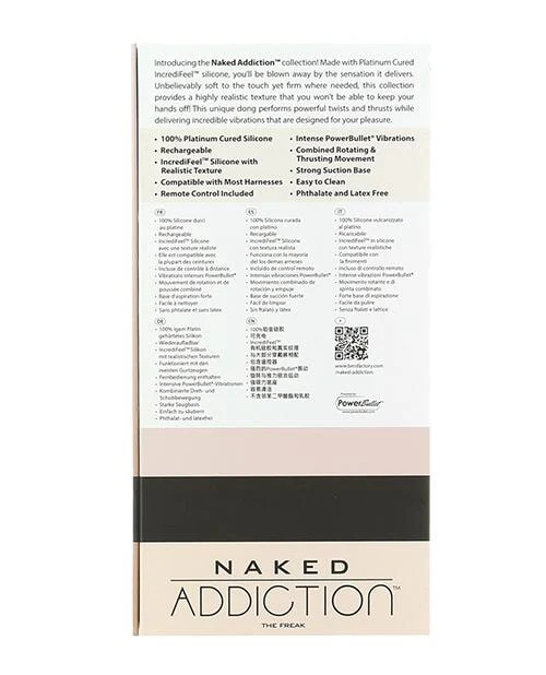 Naked Addiction The Freak 7.5" Rotating & Thrusting Vibrating Dong - Ivory - Image 5