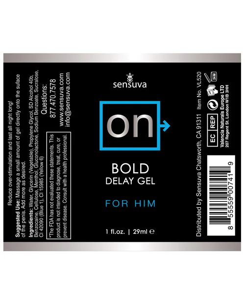 ON for Him Bold Delay Gel - 1 oz - Image 2
