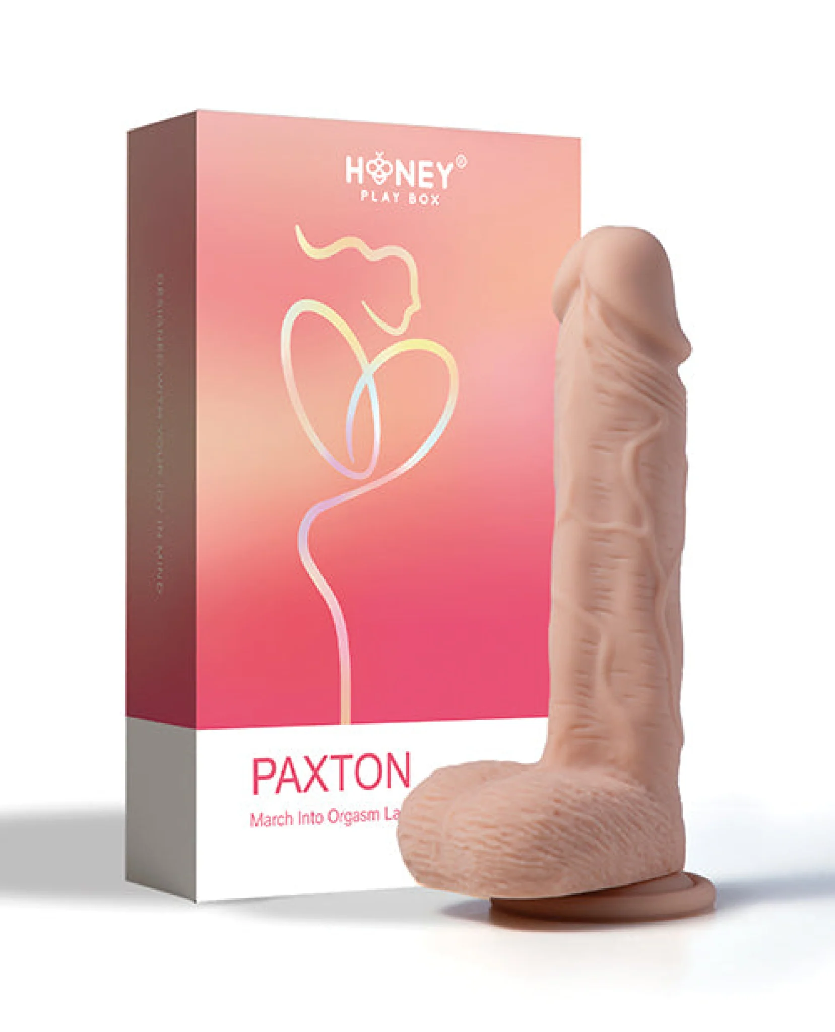 Paxton App Controlled Realistic 8.5" Vibrating Dildo - Ivory - Image 3