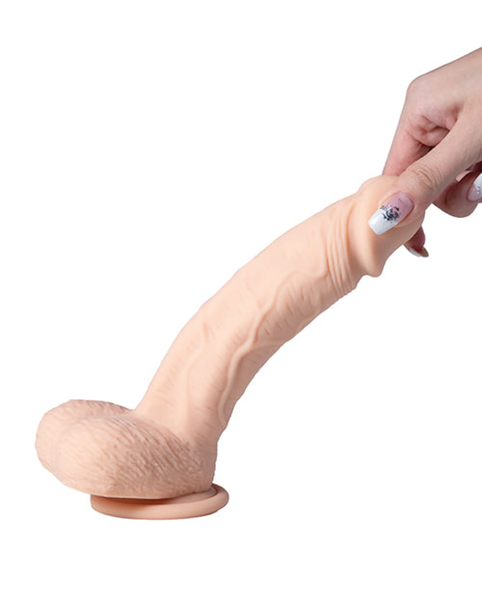 Paxton App Controlled Realistic 8.5" Vibrating Dildo - Ivory - Image 5