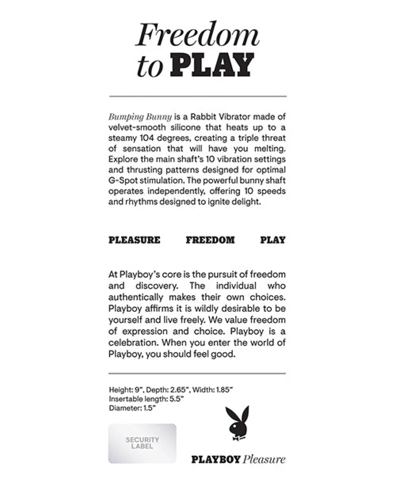 Playboy Pleasure Bumping Bunny Rabbit Vibrator - Opal - Image 5
