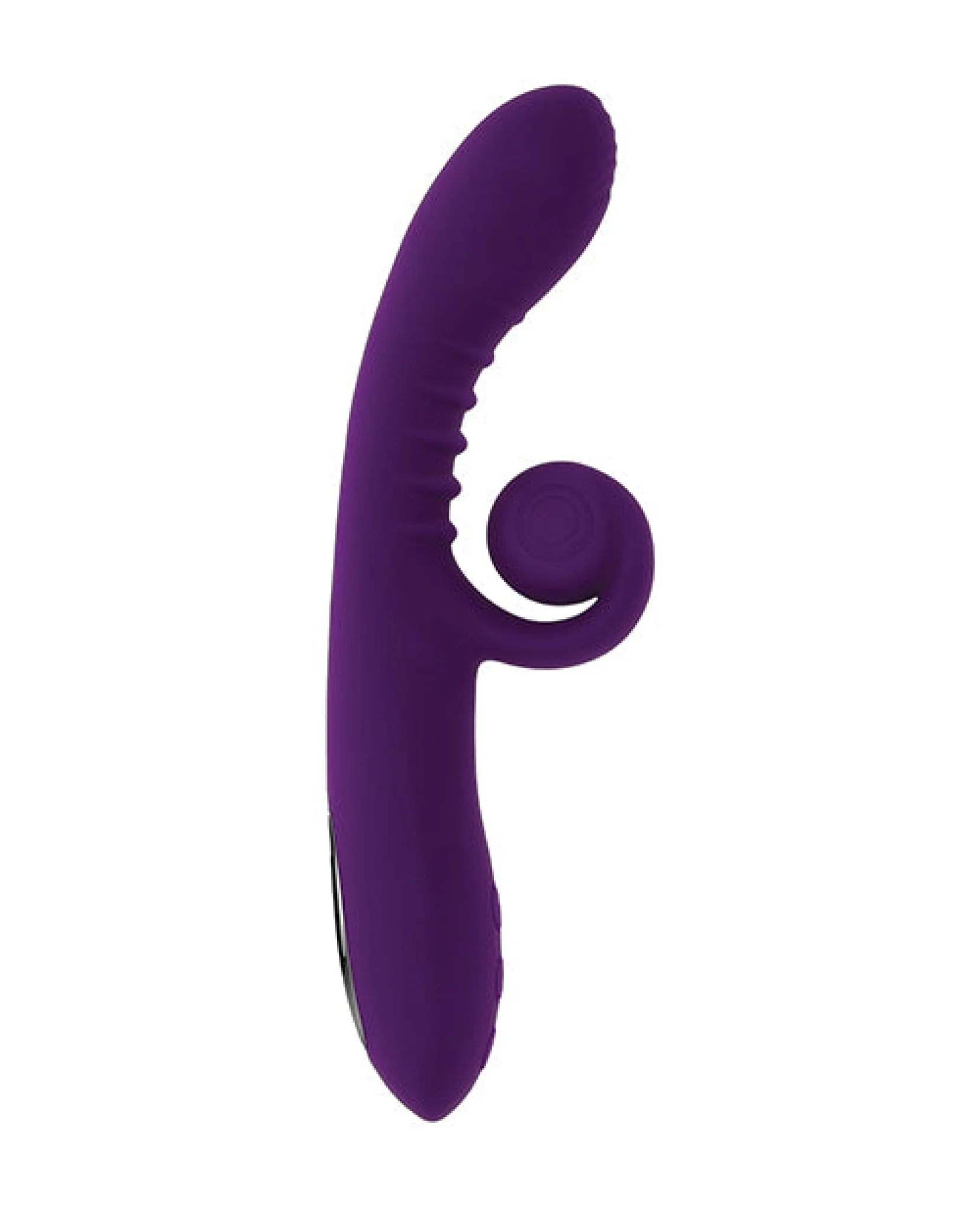 Playboy Pleasure Curlicue Rabbit Vibrator - Acai - Image 2