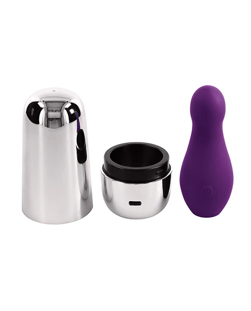 Playboy Pleasure The Jet Set Vibrator - Acai/Silver - Image 2