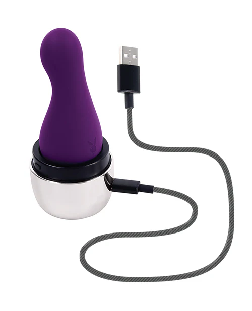 Playboy Pleasure The Jet Set Vibrator - Acai/Silver - Image 3