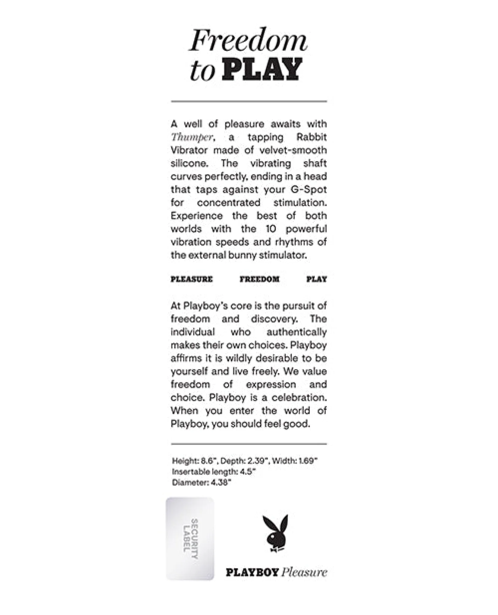 Playboy Pleasure Thumper Rabbit Vibrator - Wild Aster - Image 4