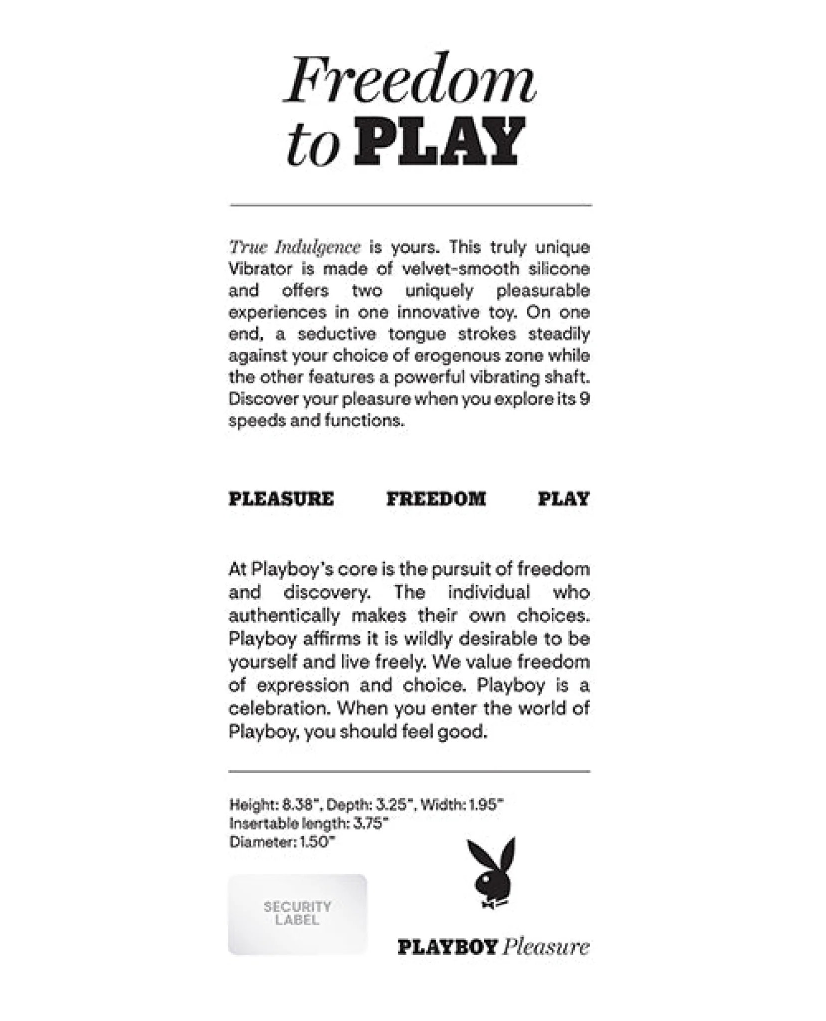 Playboy Pleasure True Indulgence Vibrator - Deep Teal - Image 2