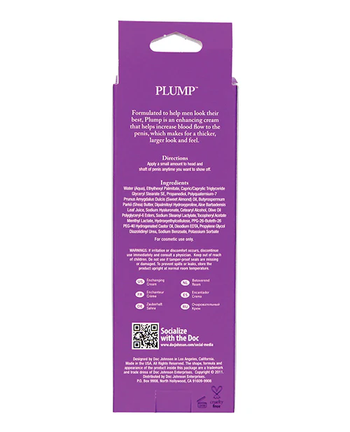 Plump Enhancement Cream for Men - 2 oz Tube - Image 3