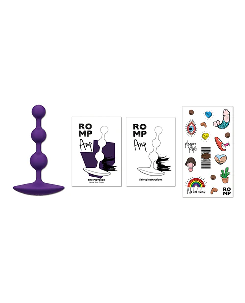 Romp Amp Flexible Anal Beads - Violet - Image 2