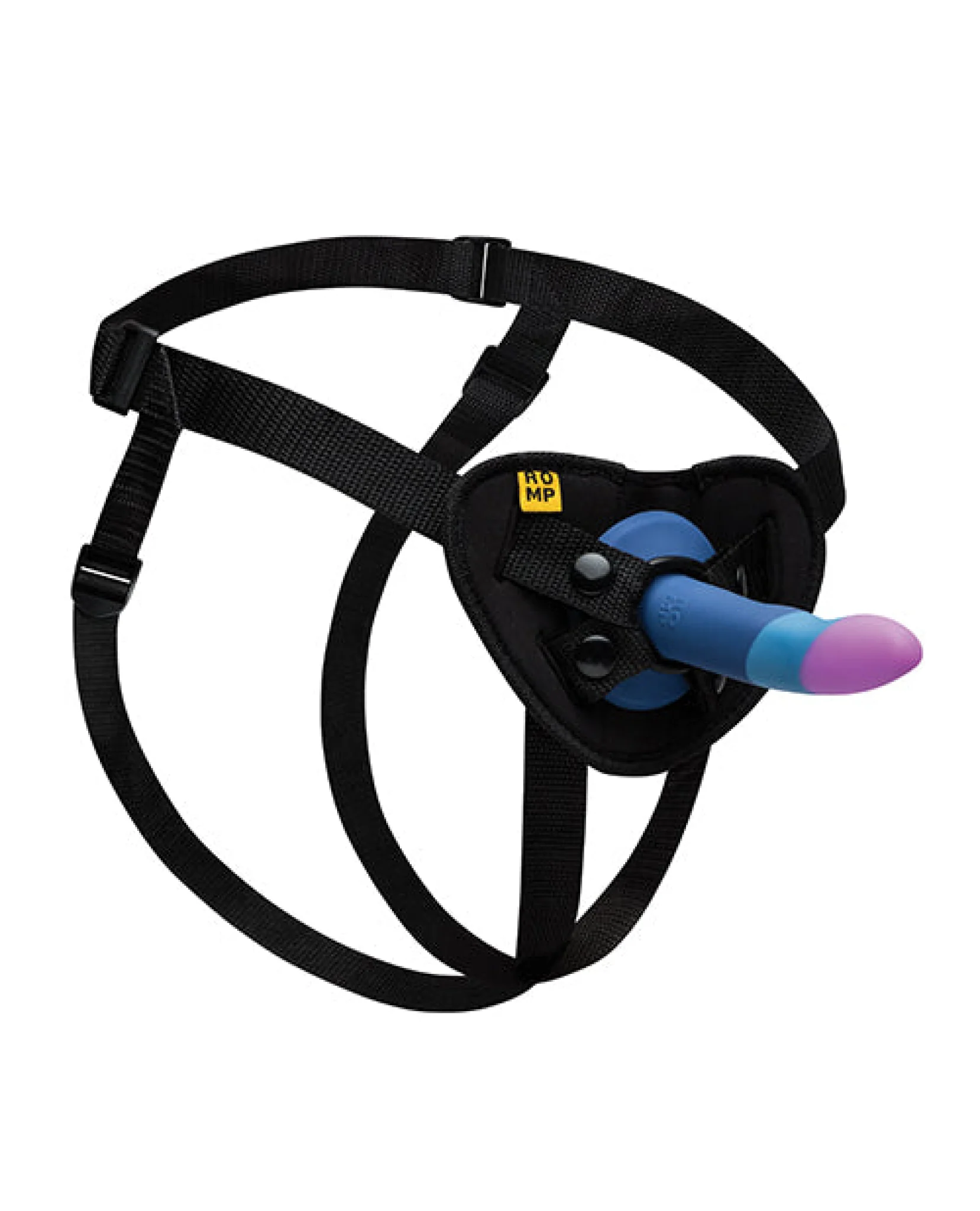 ROMP Piccolo 3 Color 5.5" Dildo Pegging Kit - Blue - Image 4