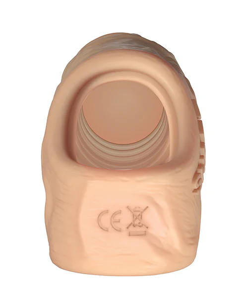 Shaft Flexskin Liquid Silicone 7.8" Vibrating Sheath - Pine - Image 4
