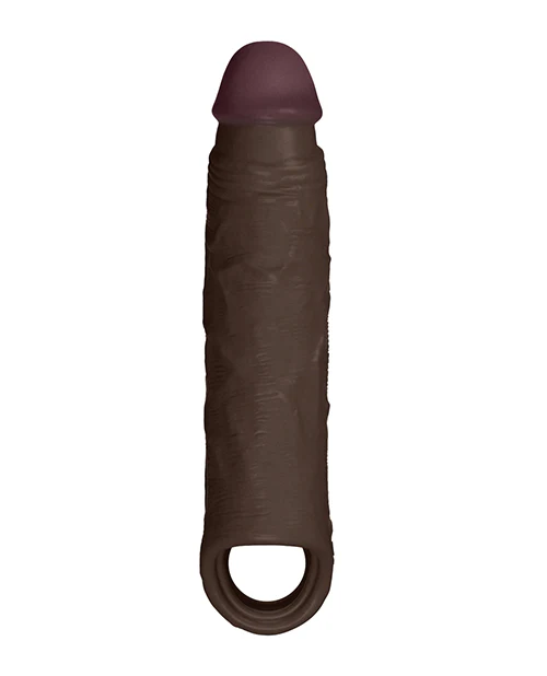 Shaft Model F Flexskin Liquid Silicone 8.8" Sheath - Mahogany - Image 3