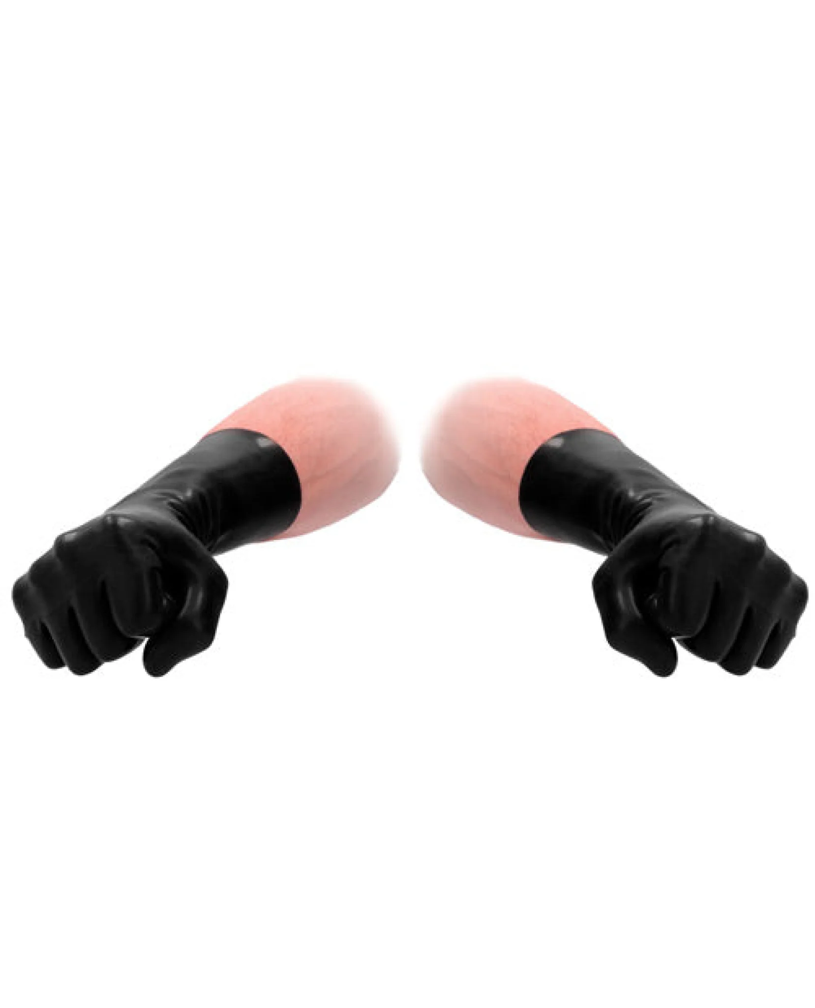 Shots Fist It Latex Short Gloves - Black - Image 2