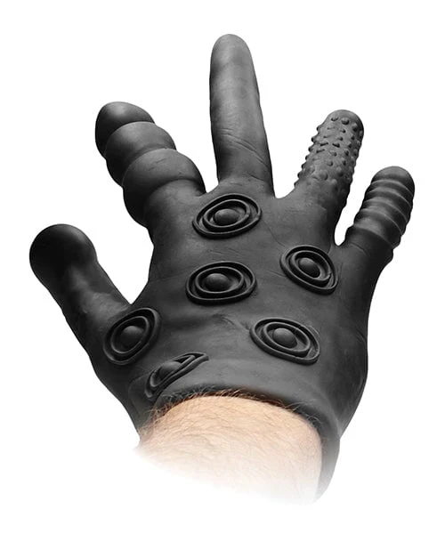 Shots Fistit Silicone Stimulation Glove - Black - Image 3