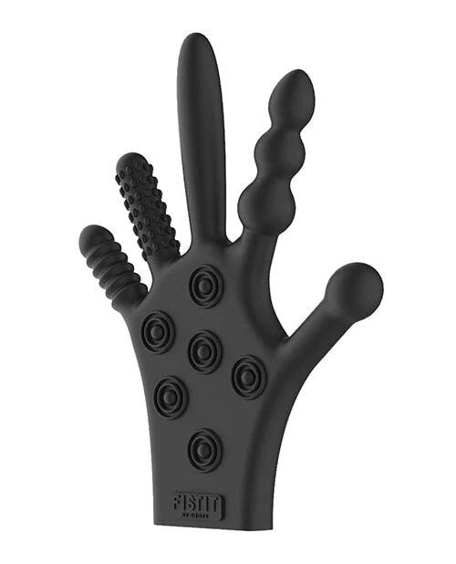 Shots Fistit Silicone Stimulation Glove - Black - Image 5