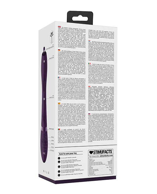 Shots Vive Nilo Pinpoint Rotating G-Spot Rabbit - Purple - Image 3