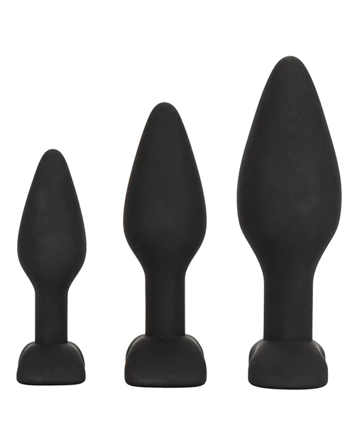 Silicone Anal Exerciser Kit - Black - Image 2