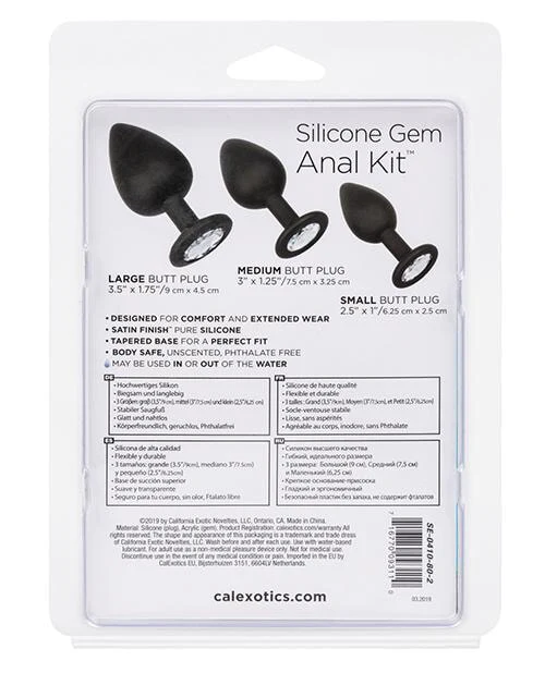 Silicone Gem Anal Kit - Black - Image 2