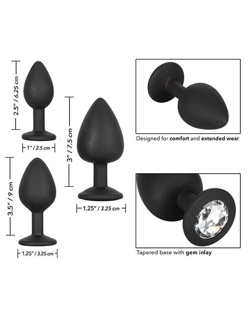 Silicone Gem Anal Kit - Black - Image 3