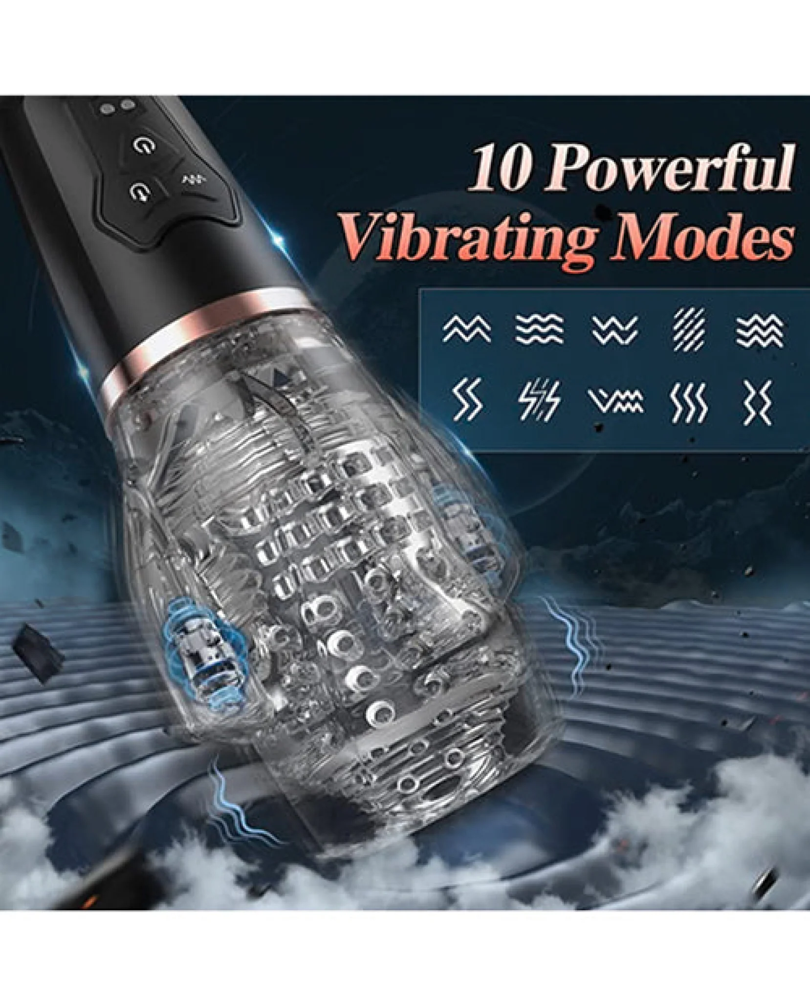 The Male Rose 2 Sucking & Vibrating Blow Job Sucker - Black - Image 2