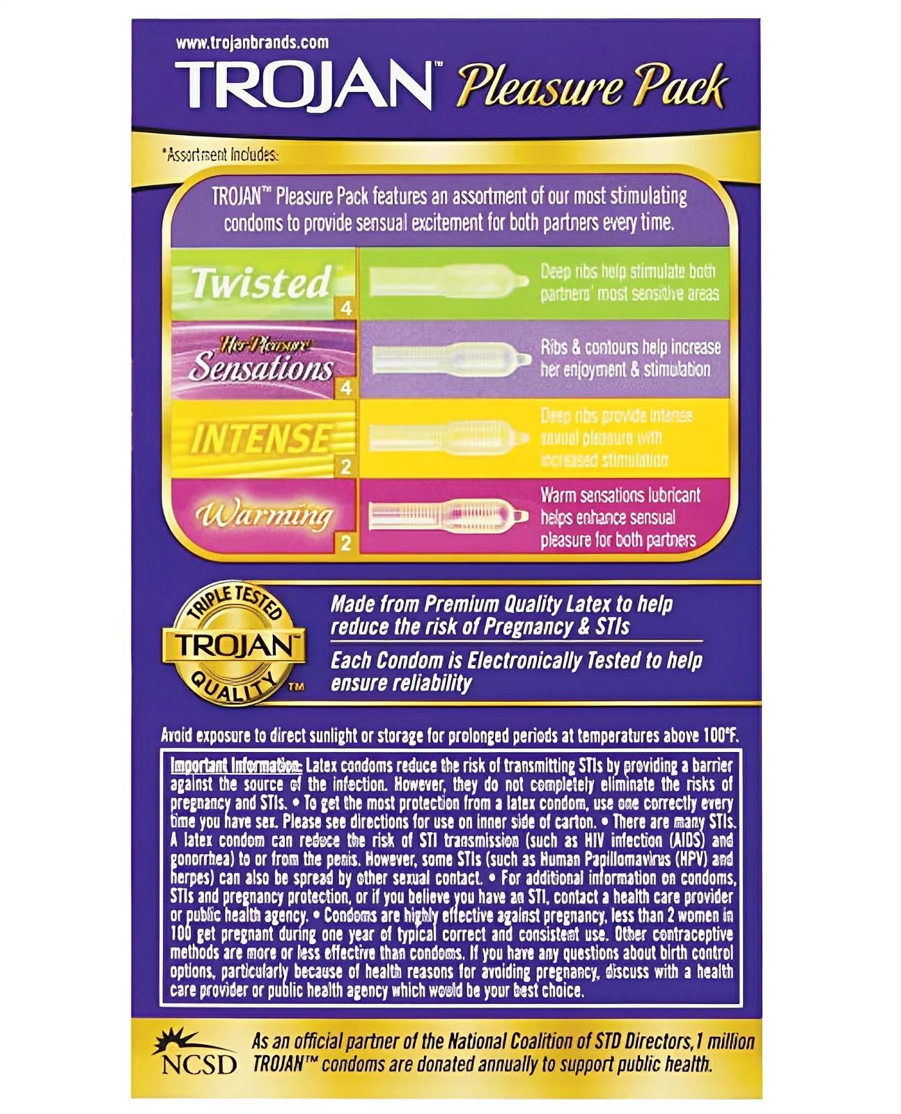 Trojan Pleasure Condoms - Asst. Box Of 12 - Image 2