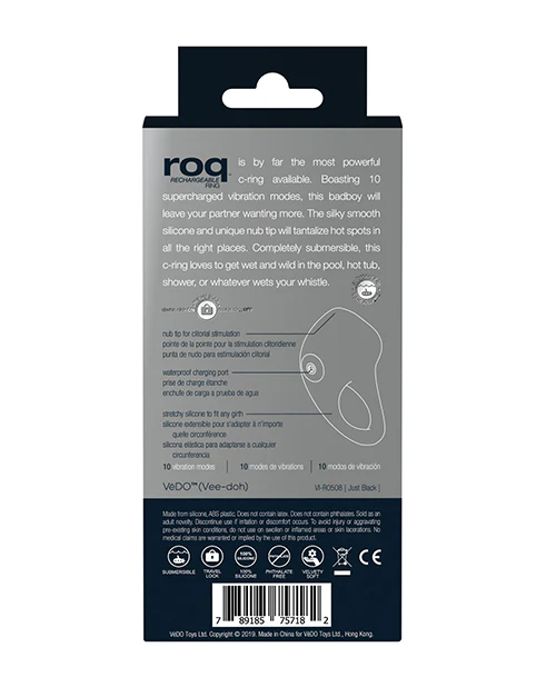 VeDO Roq Rechargeable Ring - Black - Image 3