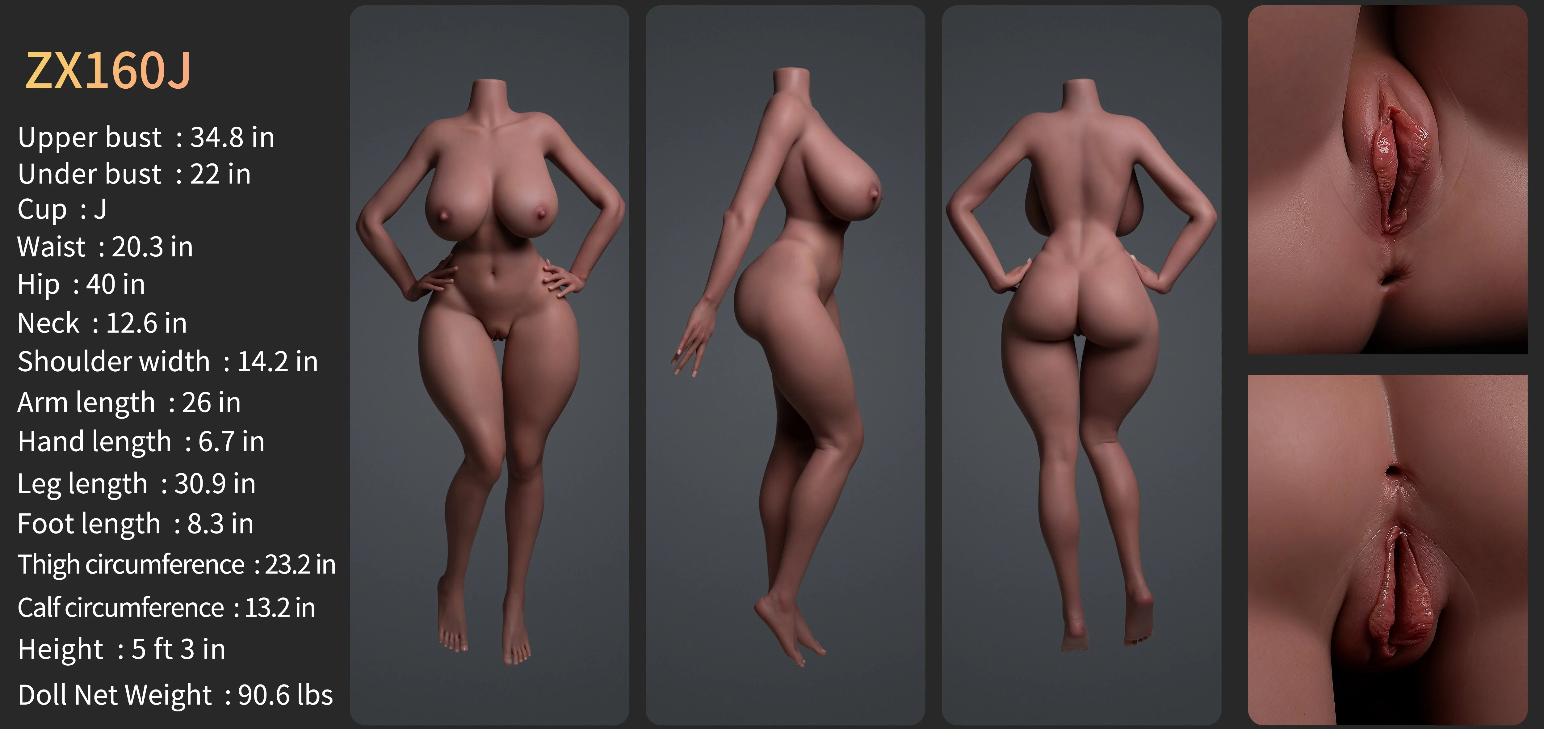 Venus Silicone Head (Movable Jaw) + SLE Body Sex Doll - ZELEX® [USA STOCK] - Image 29