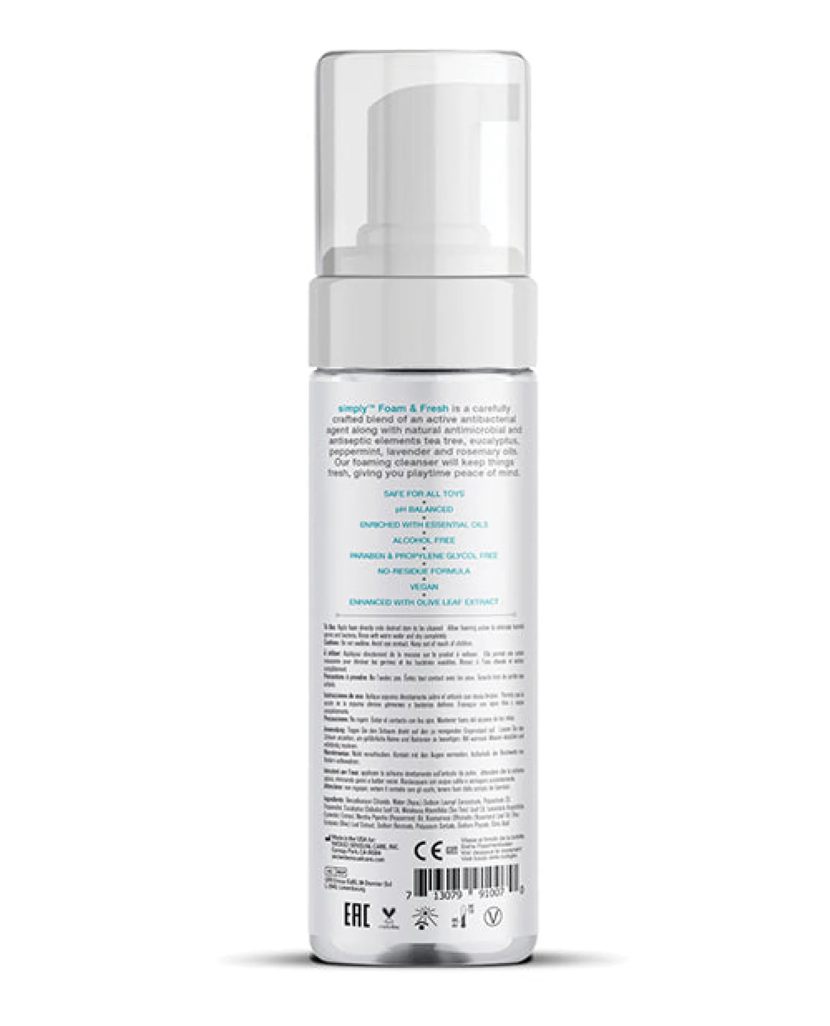 Wicked Sensual Care Simply Foam & Fresh Toy Cleaner - 7 Oz - Image 2