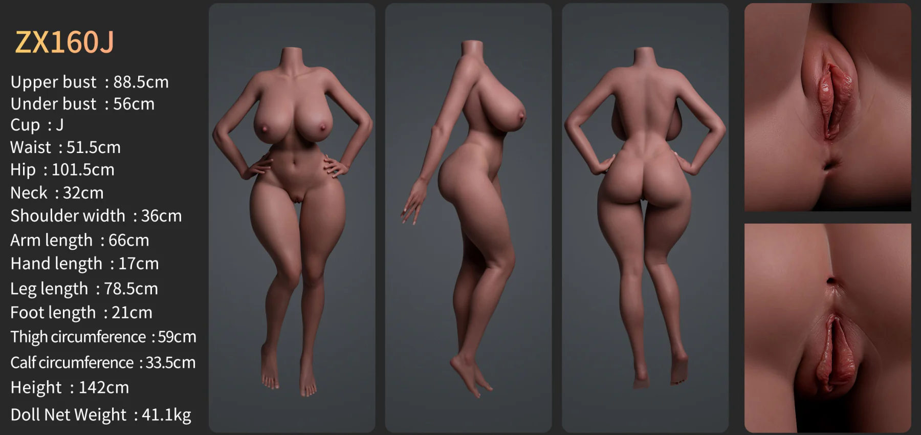 Winona Silicone Head (Movable Jaw) + SLE Body Sex Doll - ZELEX® [USA STOCK] - Image 35